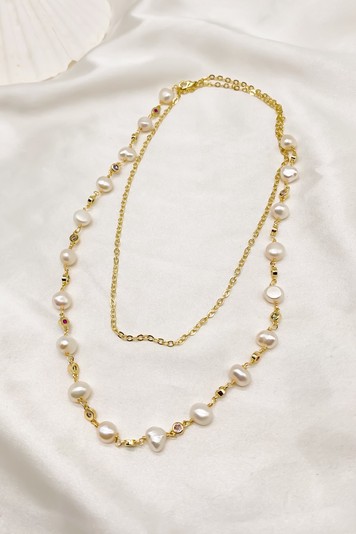 SKYE Shop Chic Modern Elegant Classy Women Jewelry French Parisian Minimalist Caledonia Freshwater Pearl Gold Jewel Necklace 3