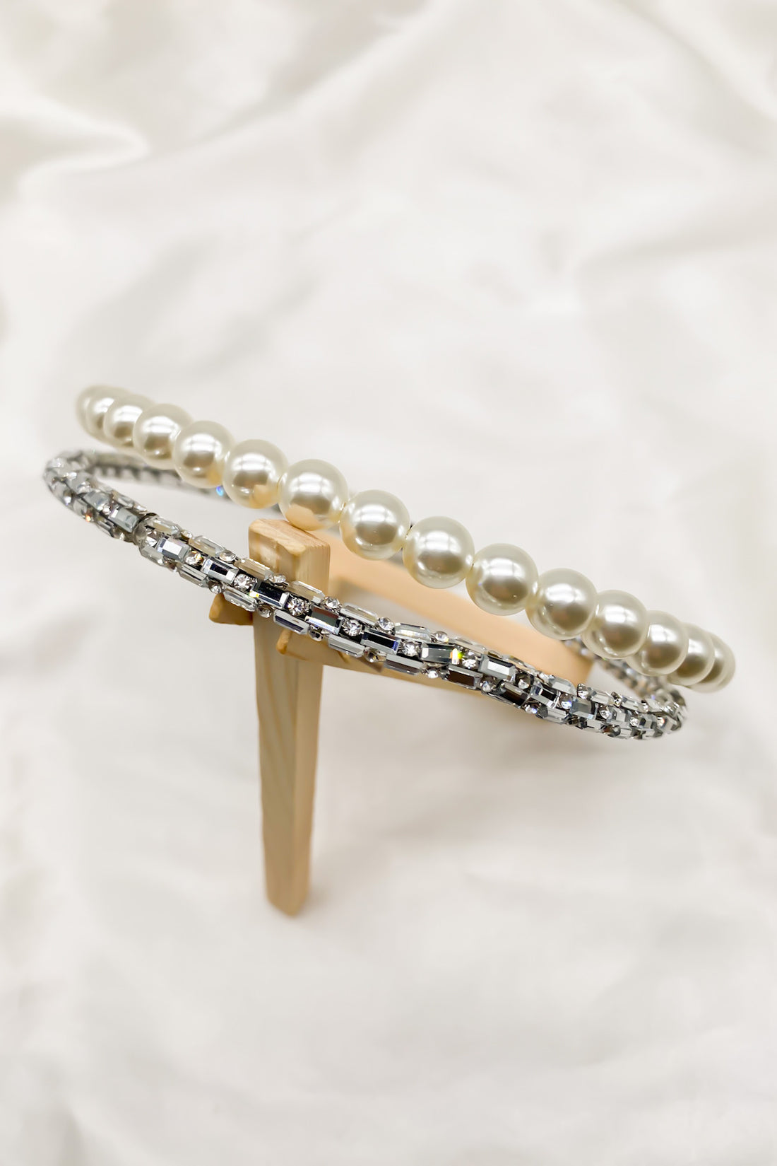 SKYE Shop Chic Modern Elegant Classy Women Jewelry French Parisian Minimalist Louisa Pearl Crystal Double Headband 5