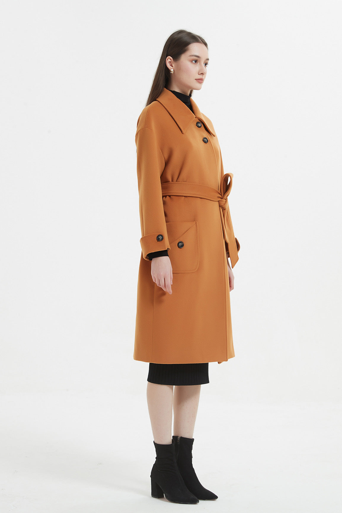 SKYE Shop Chic Modern Elegant Timeless Women Clothing French Parisian Minimalist Annabelle Long Wool Coat 2