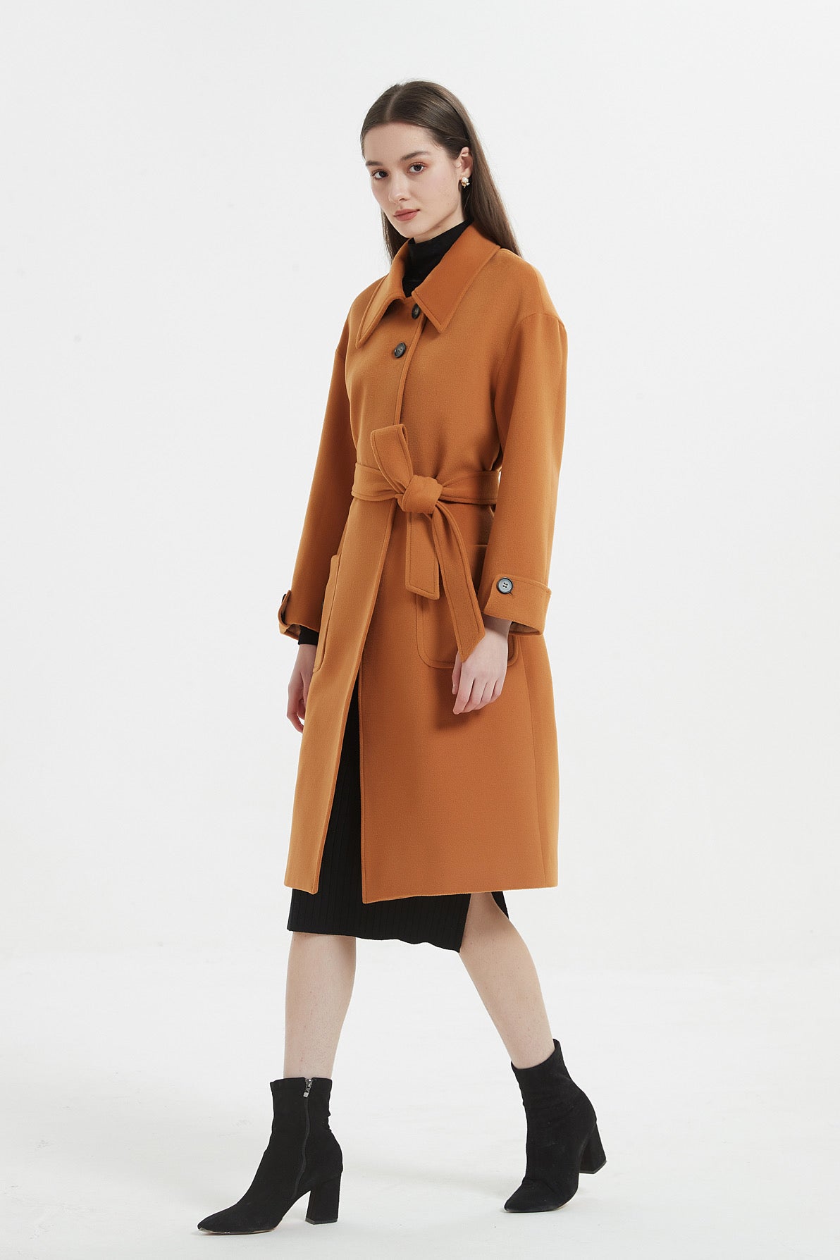 SKYE Shop Chic Modern Elegant Timeless Women Clothing French Parisian Minimalist Annabelle Long Wool Coat 7