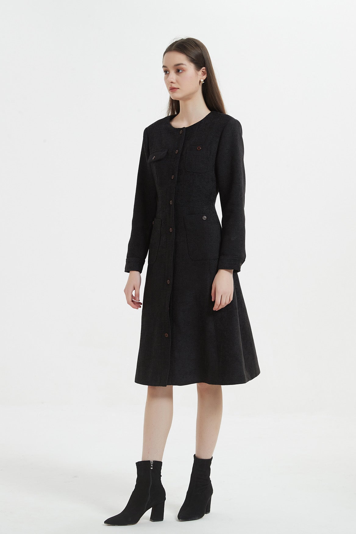 SKYE Shop Chic Modern Elegant Timeless Women Clothing French Parisian Minimalist Emilia Dress black 2