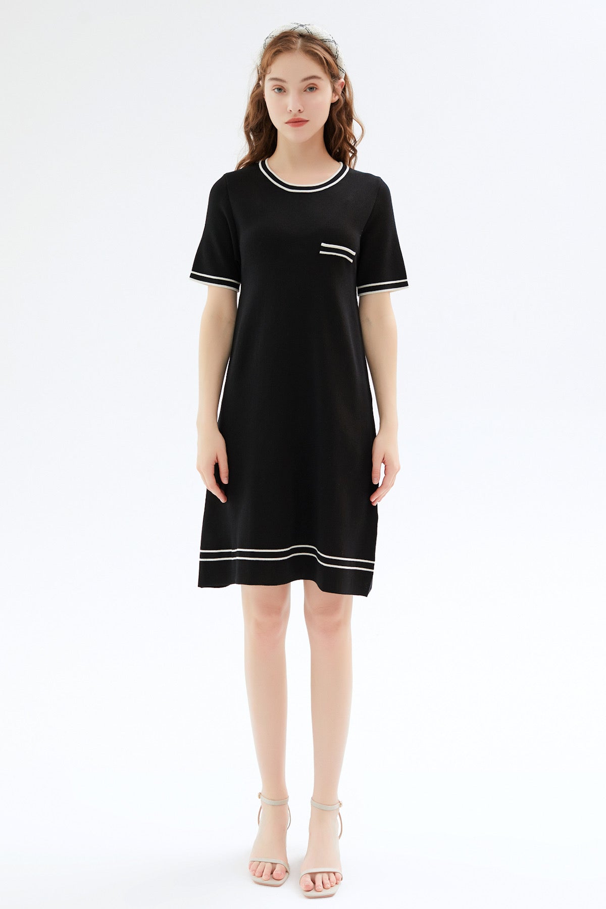 SKYE Shop Chic Modern Elegant Timeless Women Clothing French Parisian Minimalist Fashion Nicky Sweater Dress Black 3