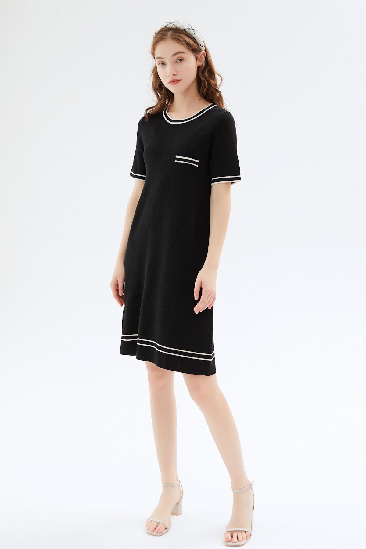 SKYE Shop Chic Modern Elegant Timeless Women Clothing French Parisian Minimalist Fashion Nicky Sweater Dress Black
