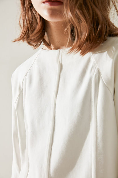 SKYE minimalist women clothing fashion Kate Chiffon Blouse Top white 4