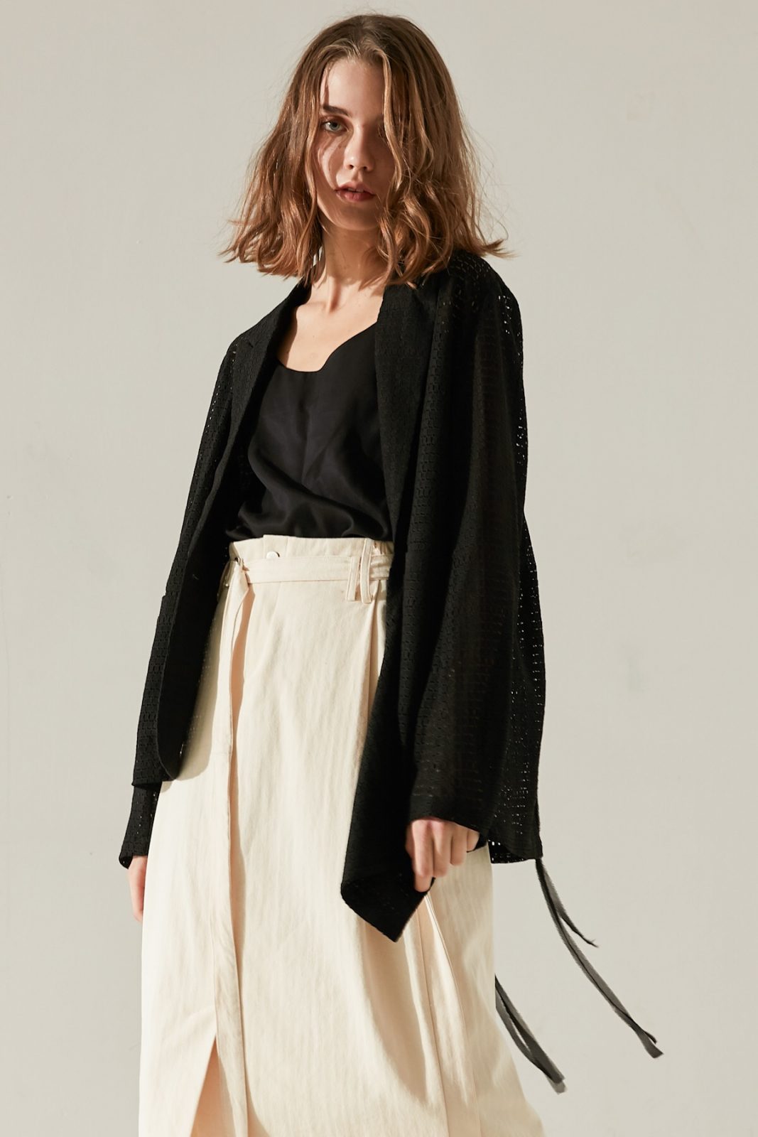 SKYE minimalist women fashion Charlotte blazer lace black 2