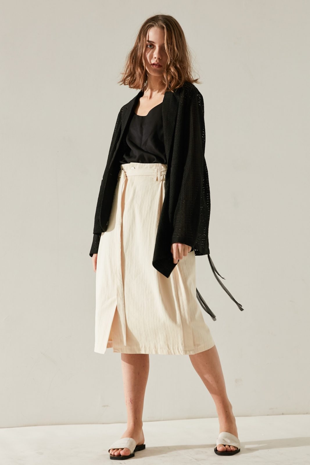 SKYE minimalist women fashion Charlotte blazer lace black