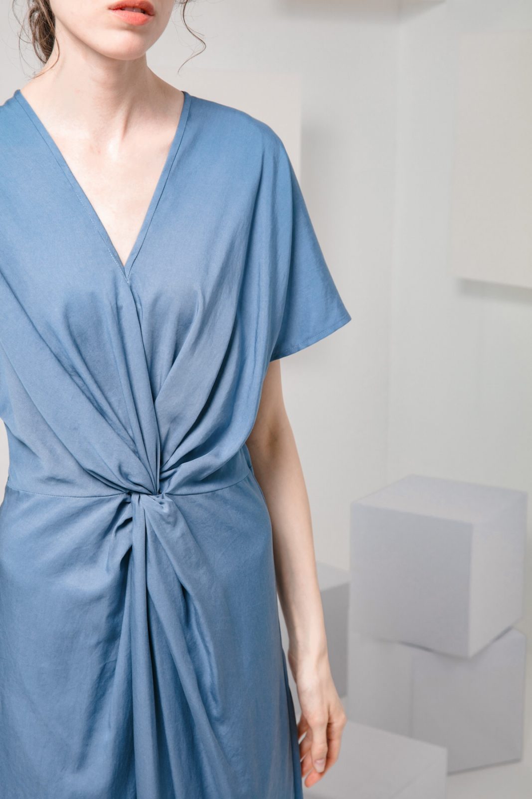 SKYE modern minimalist women clothing fashion Calla Dress blue 2