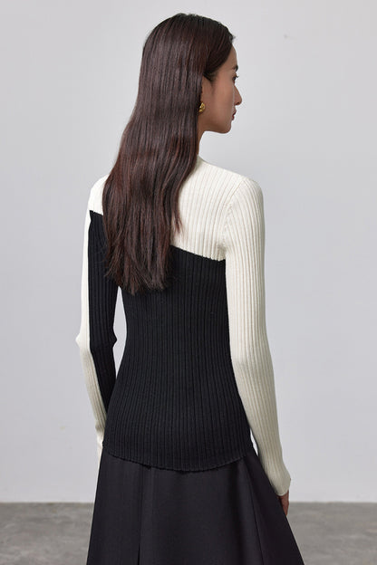 Blaise Ribbed Merino Wool Cardigan