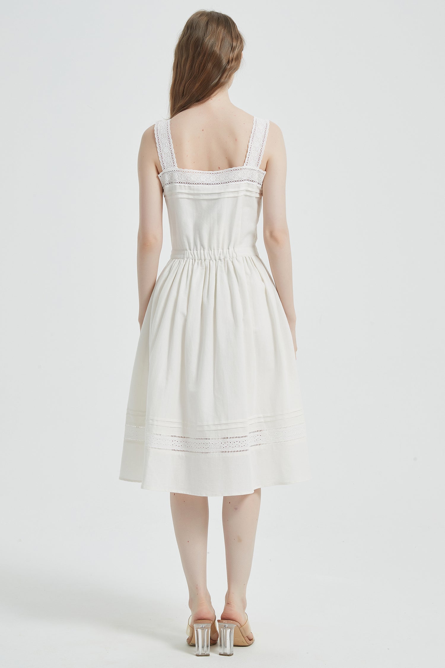 Selene Embroidered Eyelet Cotton Dress