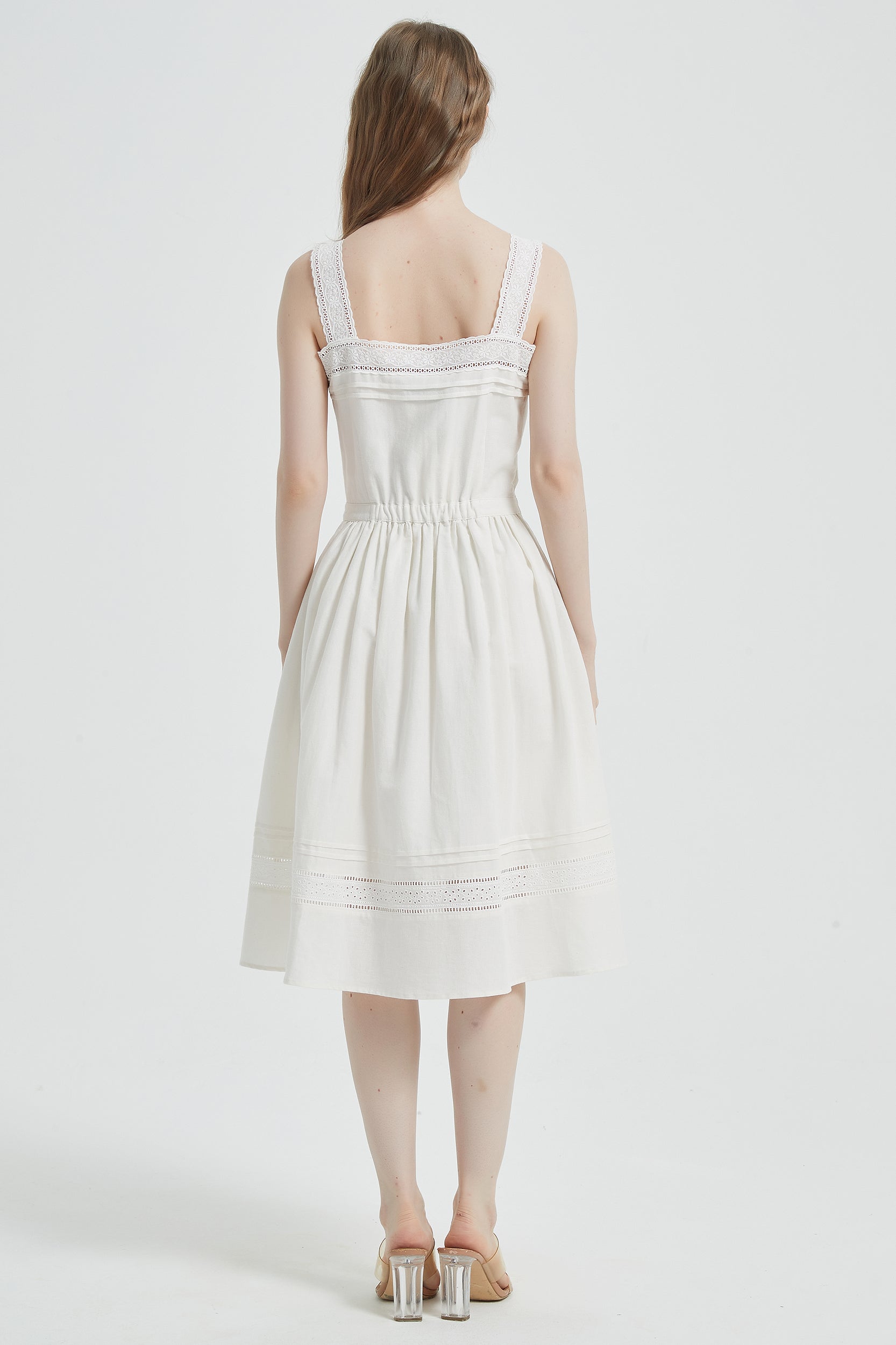 Selene Embroidered Eyelet Cotton Dress