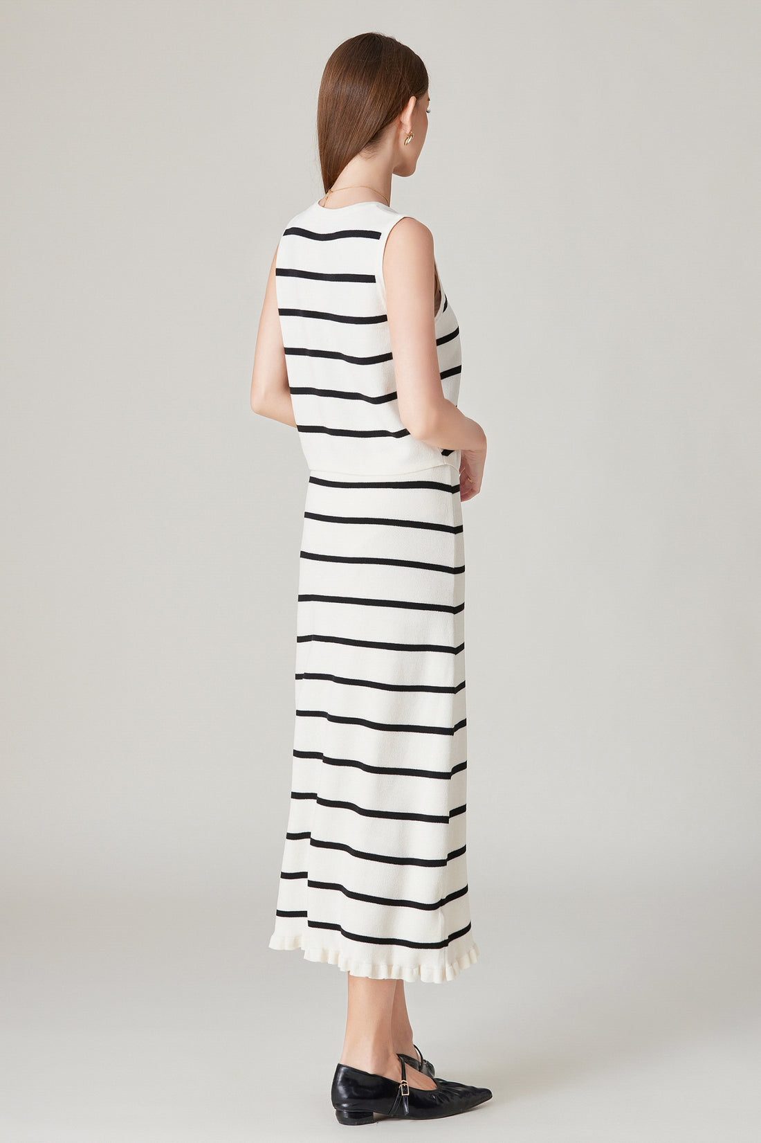 Sheena Striped Two Piece Midi Dress
