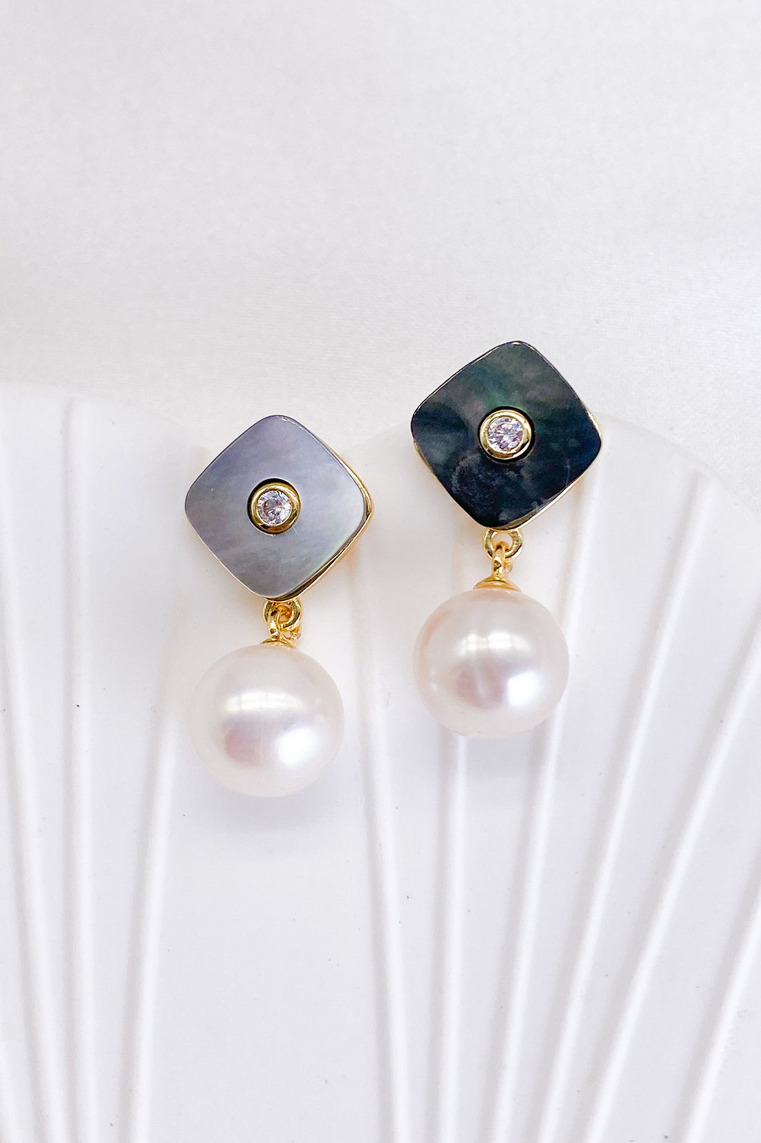 Talia Mother-of-Pearl 18K Gold Earrings