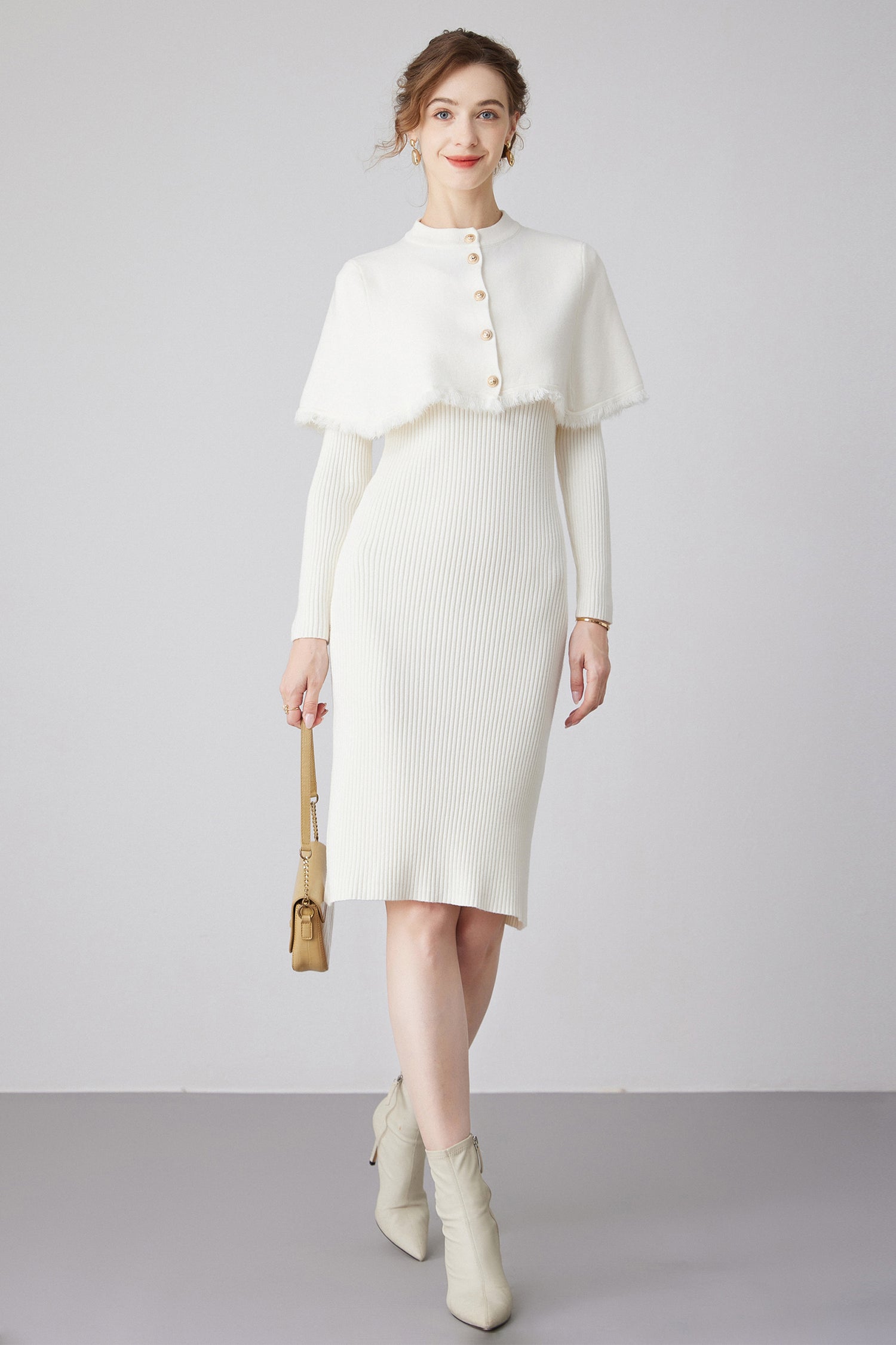 luxury knitted dresses Cotton Wool Sparkle Knitted Dress