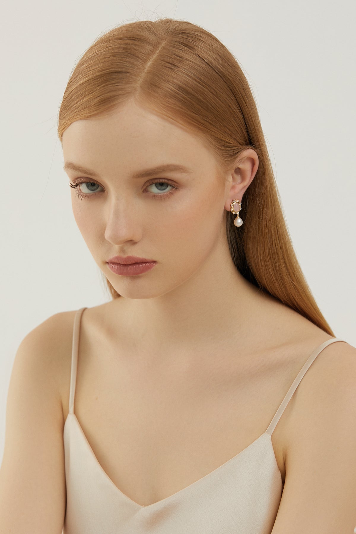 Bella Rose Quartz Filigree Pearl Drop Earrings 5