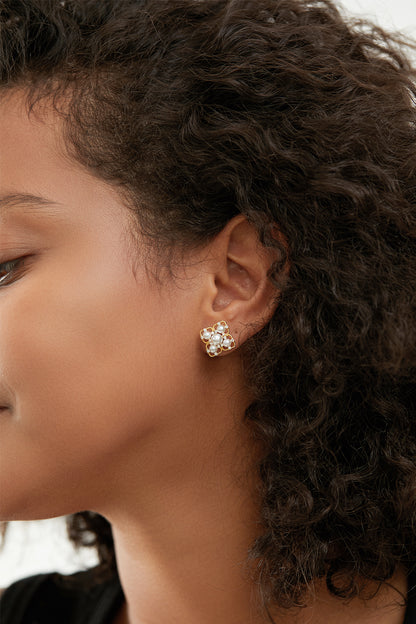 Claudine Gold Pearl Earrings 5
