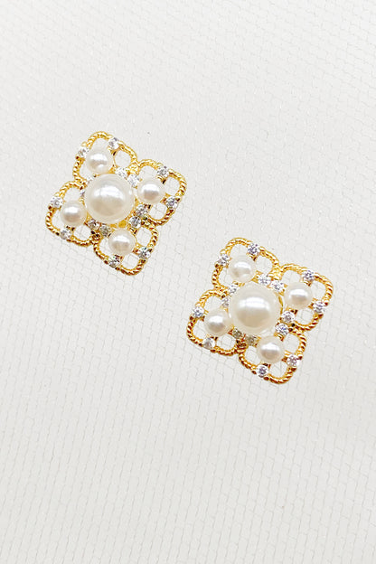 Claudine Gold Pearl Earrings 9
