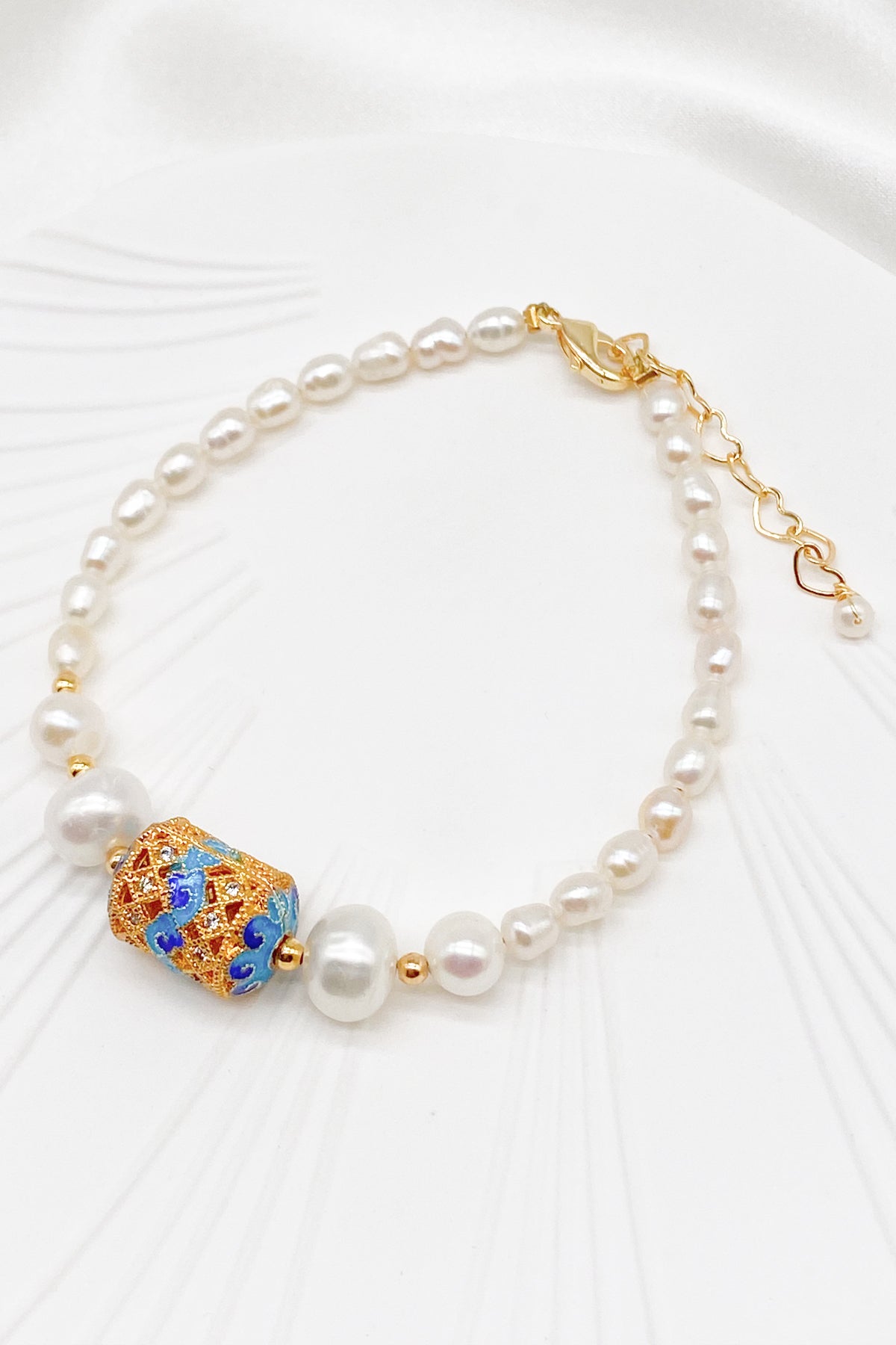 Lorna Enamel Freshwater Pearl Bracelet 2