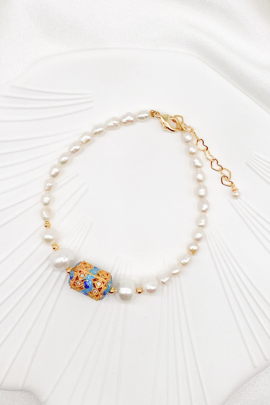 Lorna Enamel Freshwater Pearl Bracelet 3