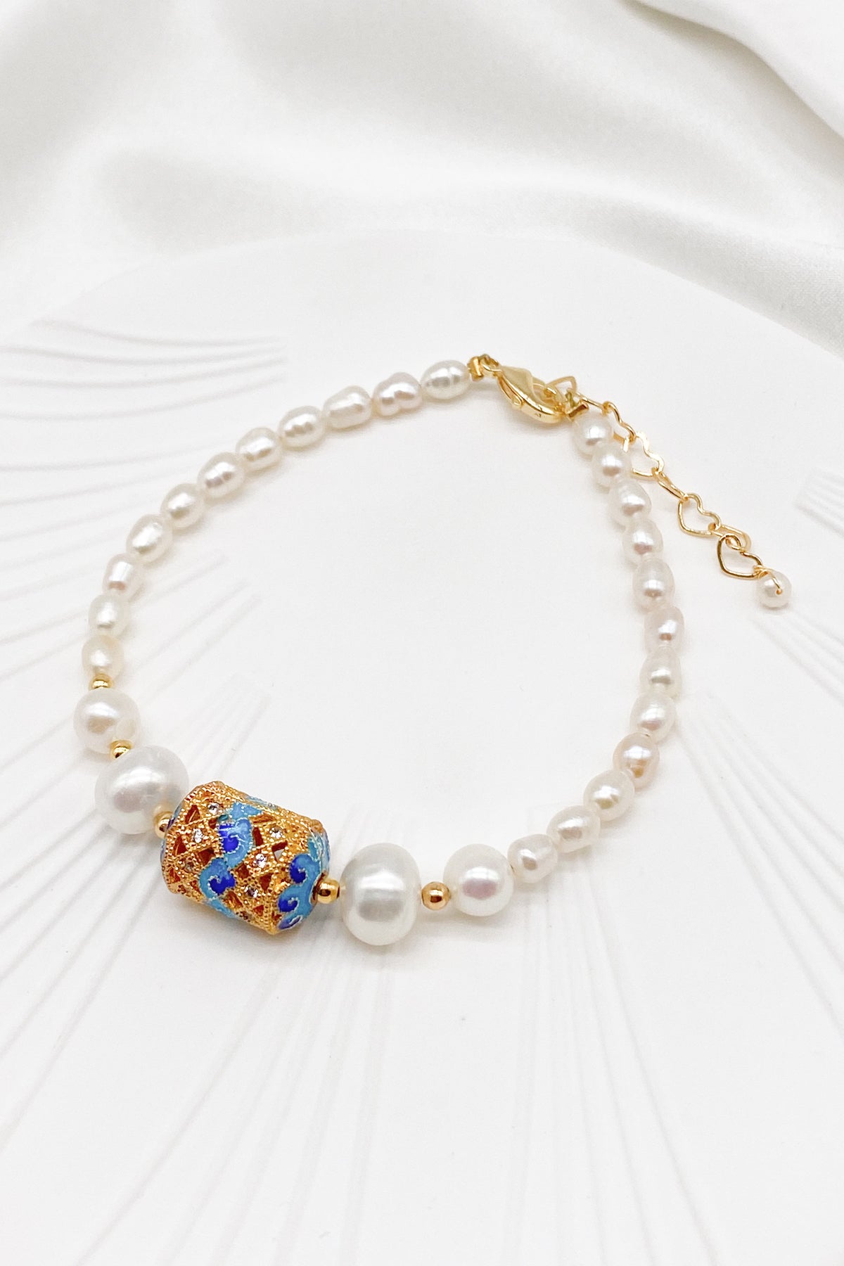 Lorna Enamel Freshwater Pearl Bracelet 7