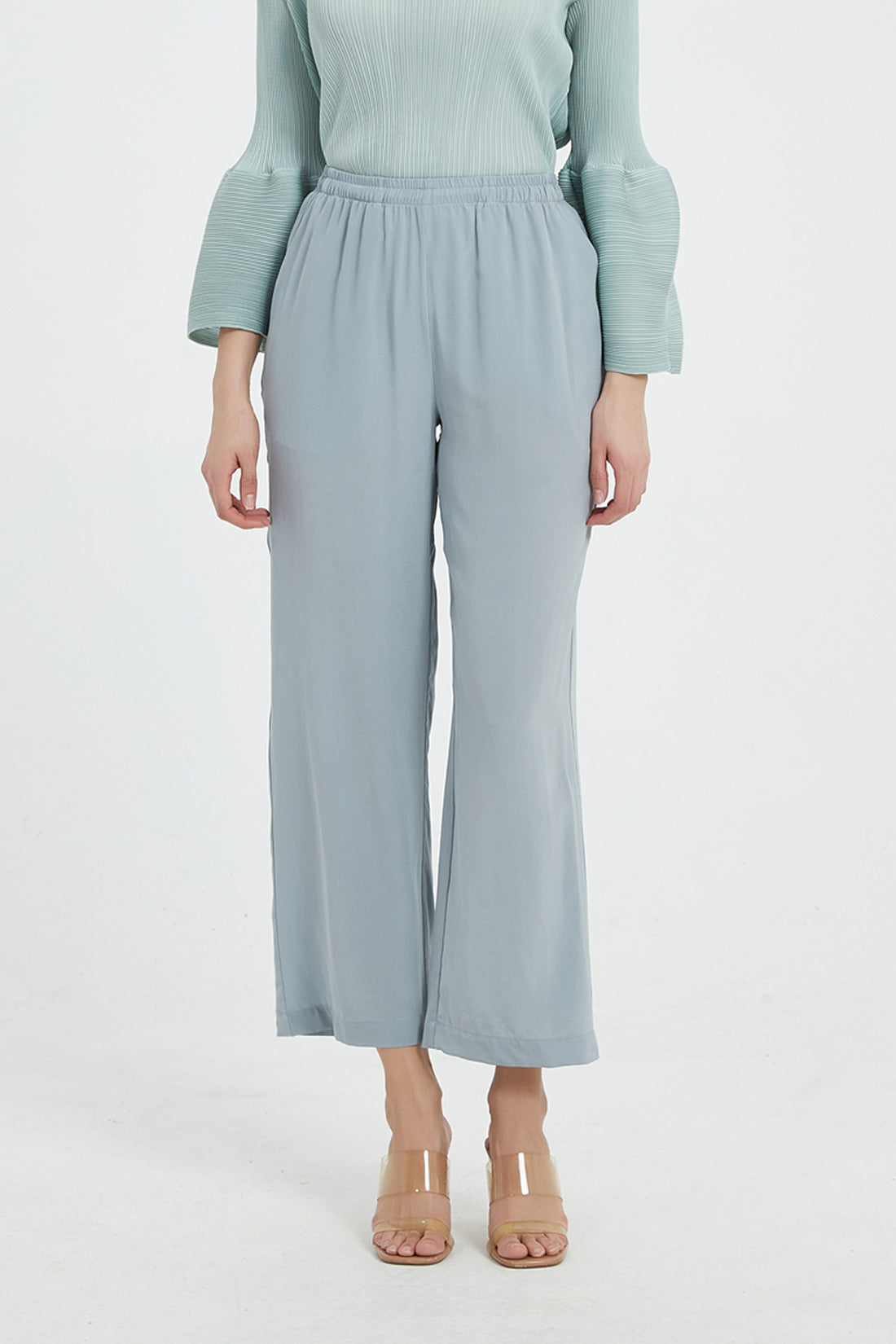 SKYE Faye Washable Silk Pants Light Blue3