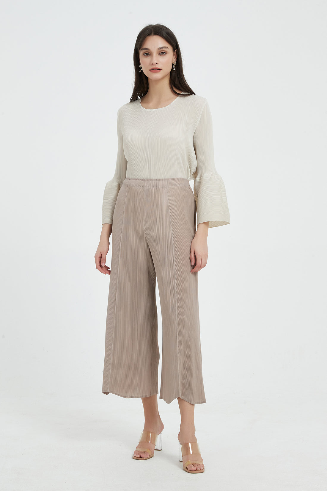 SKYE Faye Washable Silk Pants Taupe2 1