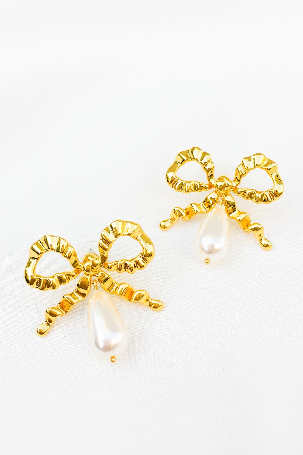 SKYE San Francisco SF California shop ethical sustainable modern chic designer women jewelry Anissa 18K Gold Bow Earrings 2