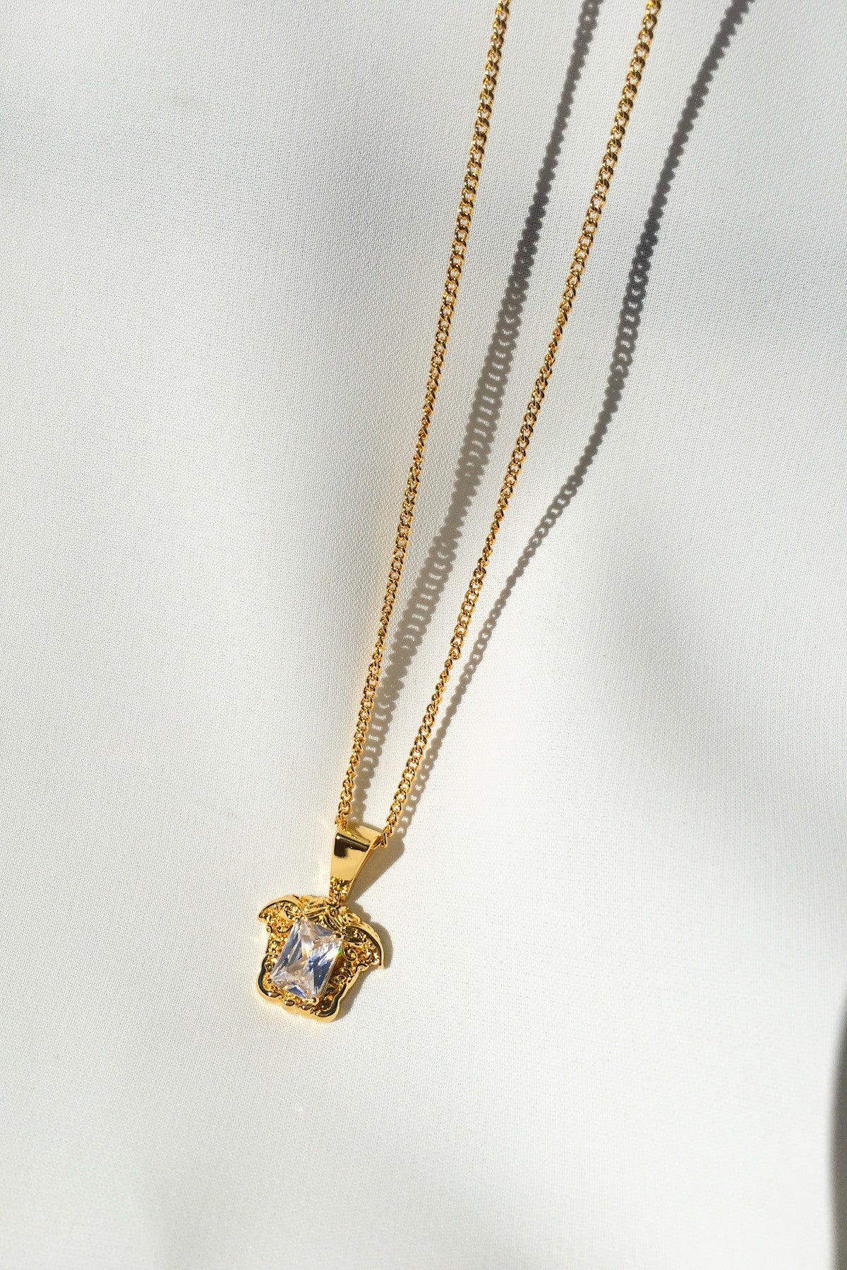 SKYE San Francisco SF California shop ethical sustainable modern chic designer women jewelry Meduse 18K Gold Crystal Necklace