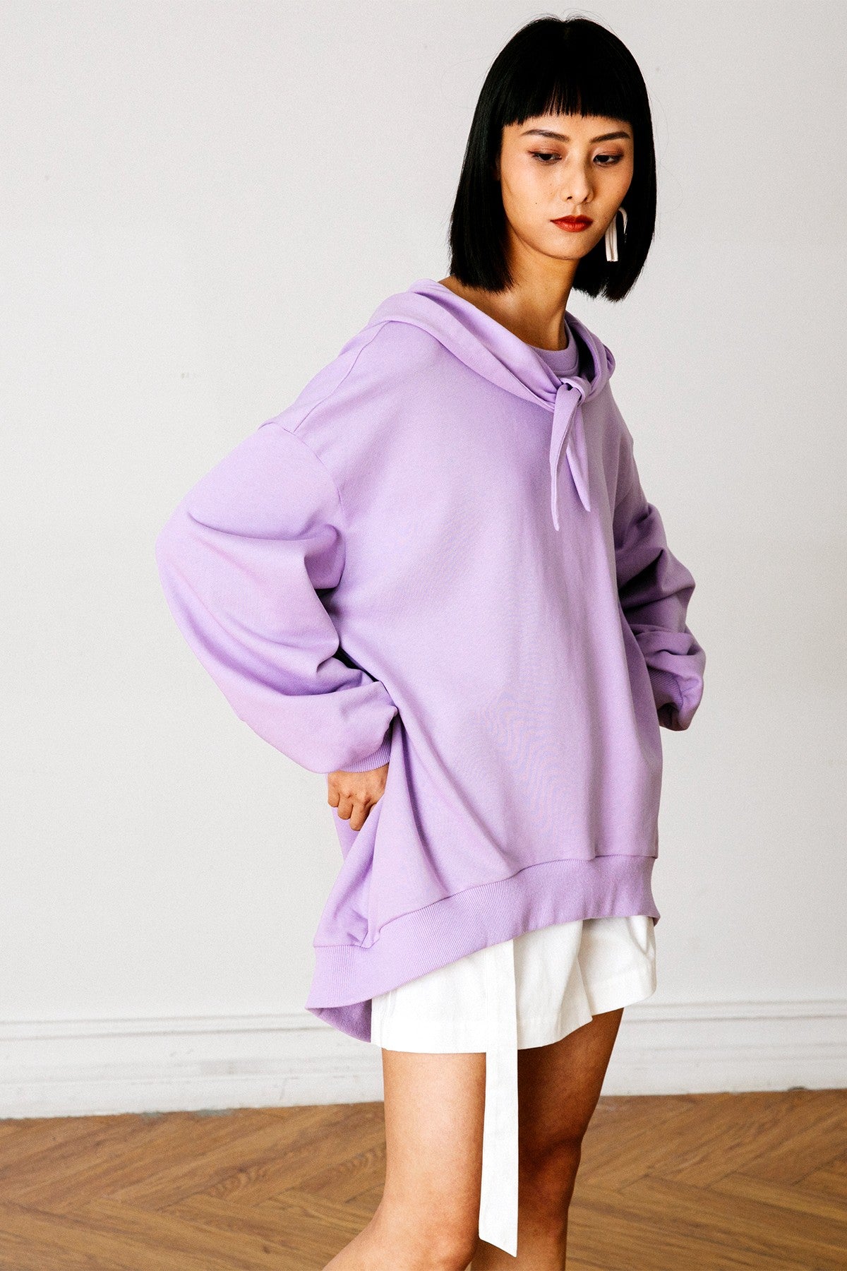 Light purple oversized hoodie hot sale