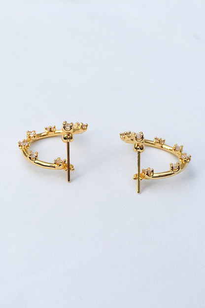 SKYE San Francisco SF California shop ethical sustainable modern minimalist quality women jewelry Leonila 18K Gold Earrings circular diamond 2