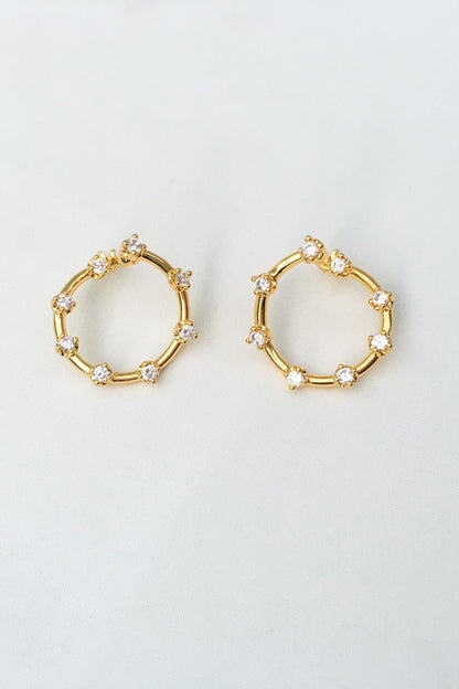 SKYE San Francisco SF California shop ethical sustainable modern minimalist quality women jewelry Leonila 18K Gold Earrings circular diamond 4