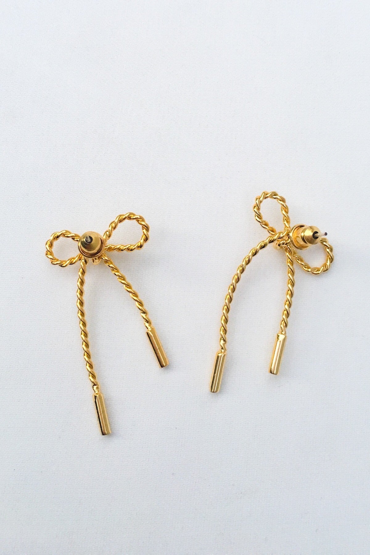 SKYE San Francisco SF California shop ethical sustainable modern minimalist quality women jewelry Luis 18K Gold Bow Earrings 2