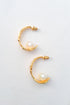 SKYE San Francisco SF California shop ethical sustainable modern minimalist quality women jewelry Margo 18K Gold Pearl Hoop Earrings