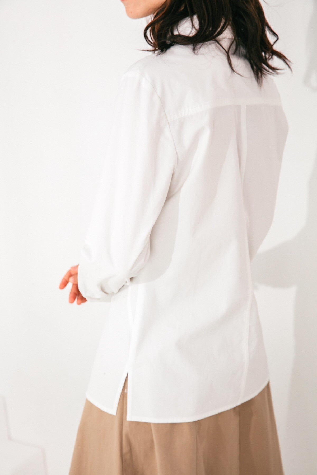 SKYE San Francisco SF shop ethical modern minimalist quality women clothing fashion Audrey Shirt white
