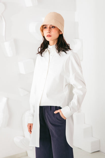 SKYE San Francisco SF shop ethical modern minimalist quality women clothing fashion Brigitte Tunic Shirt white 5