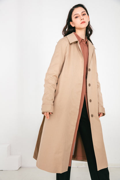 SKYE San Francisco SF shop ethical modern minimalist quality women clothing fashion Coraline Trench Coat beige 5