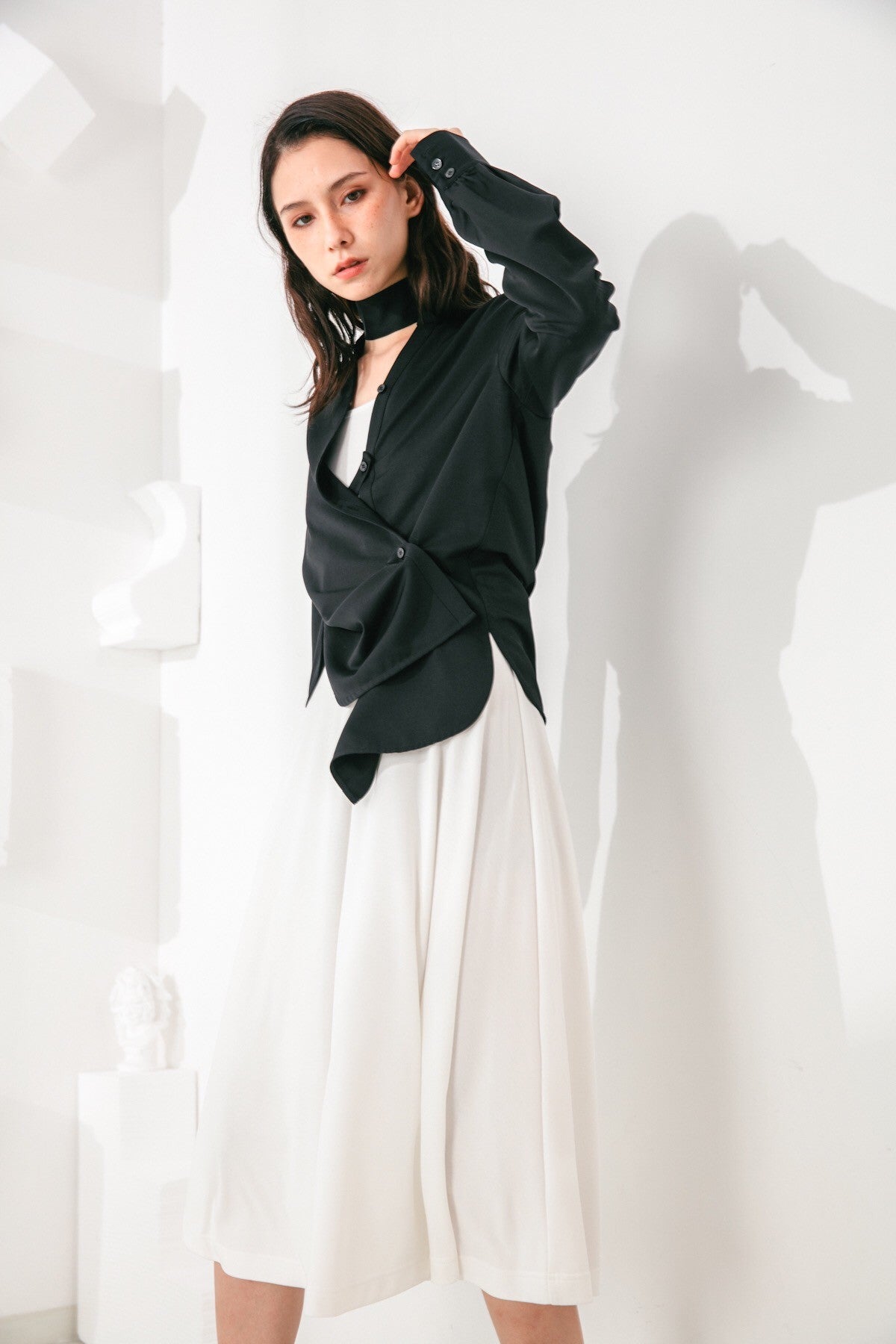SKYE San Francisco SF shop ethical modern minimalist quality women clothing fashion Eléonore Blouse black 6