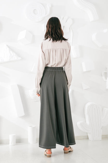 SKYE San Francisco SF shop ethical modern minimalist quality women clothing fashion Eléonore Blouse light grey 3
