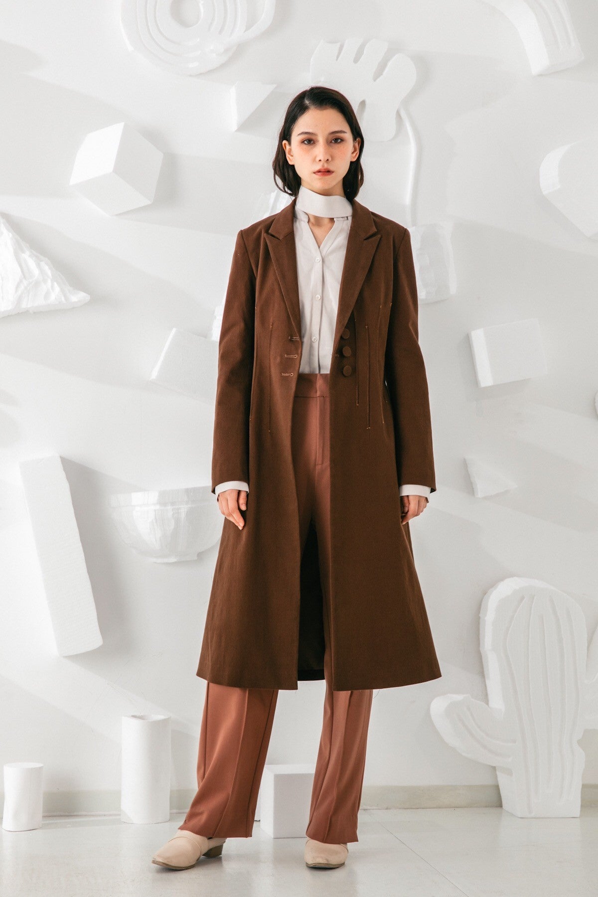 SKYE San Francisco SF shop ethical modern minimalist quality women clothing fashion Eléonore Blouse light grey 5