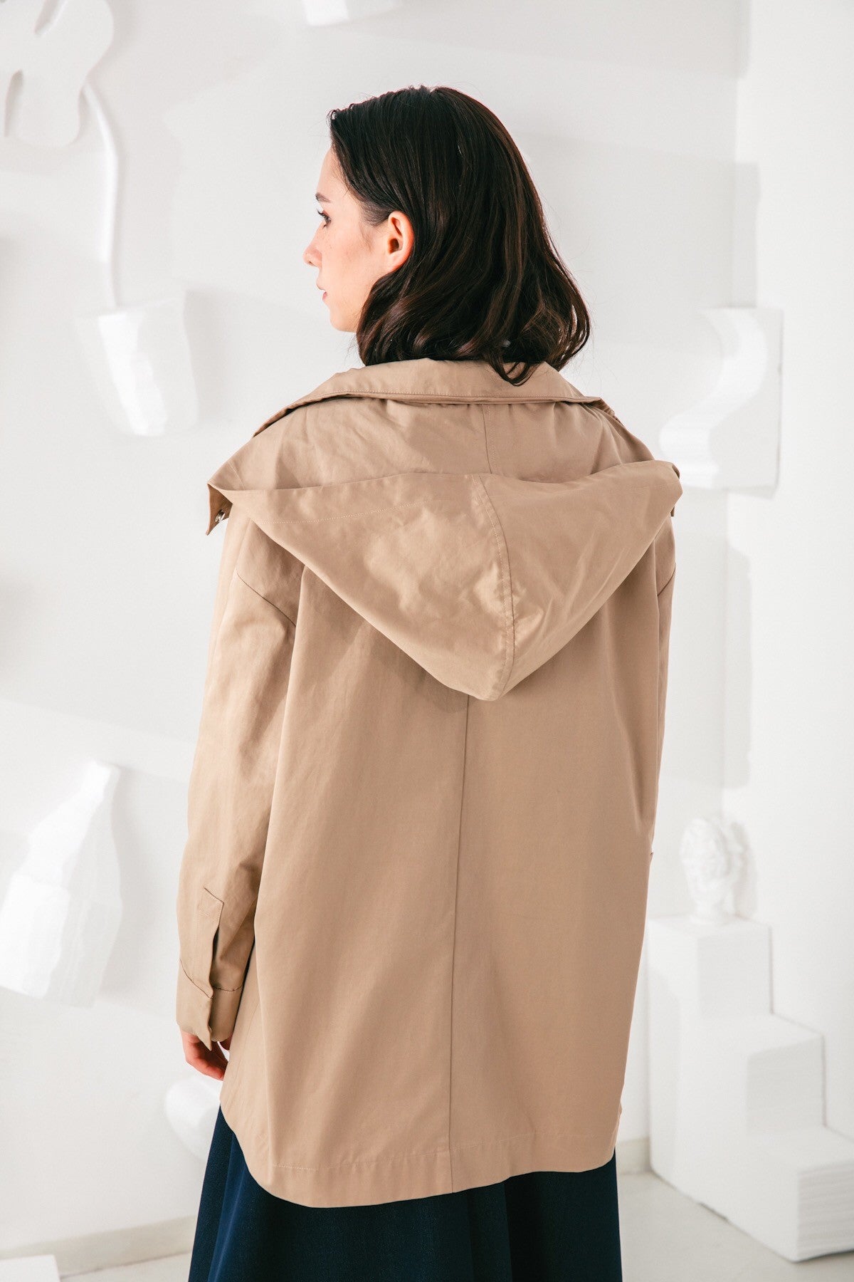 SKYE San Francisco SF shop ethical modern minimalist quality women clothing fashion Gabrielle Coat beige 5