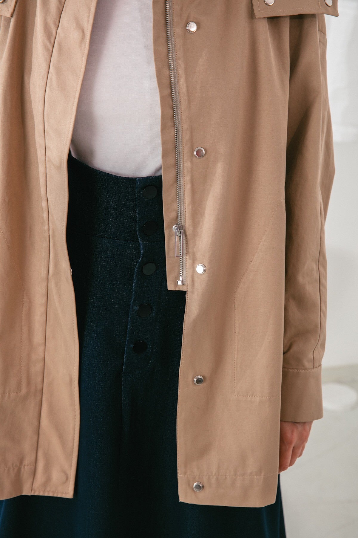 SKYE San Francisco SF shop ethical modern minimalist quality women clothing fashion Gabrielle Coat beige