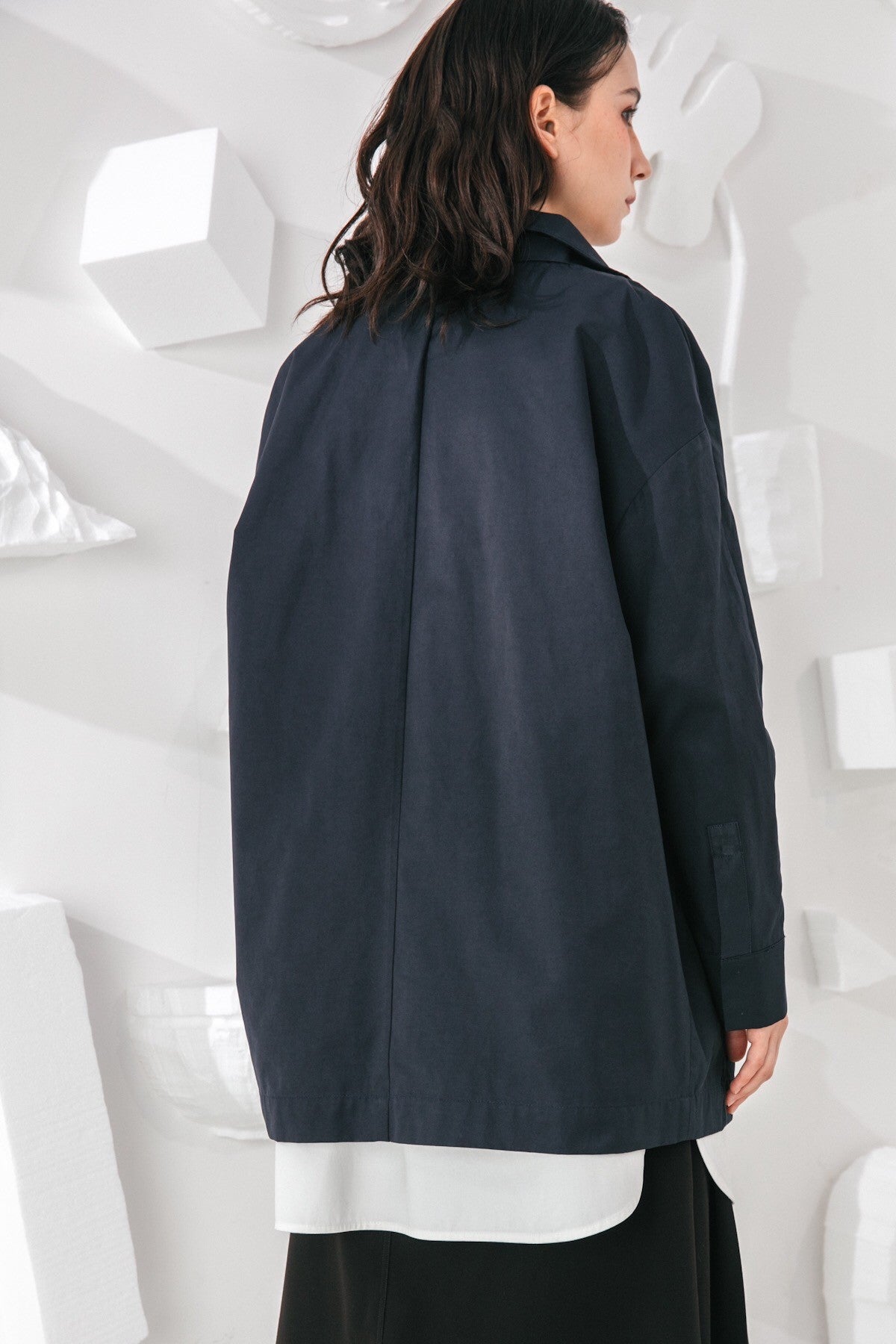 SKYE San Francisco SF shop ethical modern minimalist quality women clothing fashion Gabrielle Coat blue