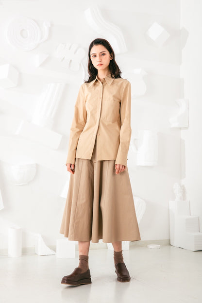 SKYE San Francisco SF shop ethical modern minimalist quality women clothing fashion Jeanne Midi Skirt 3