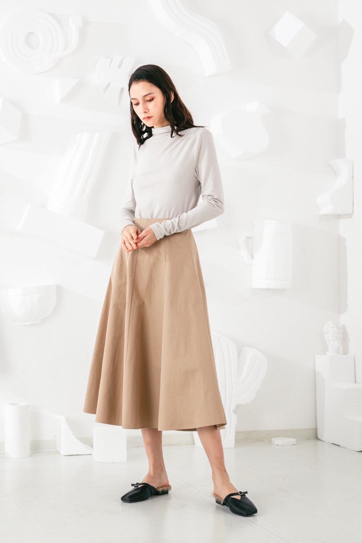 A line midi outlet skirt quality