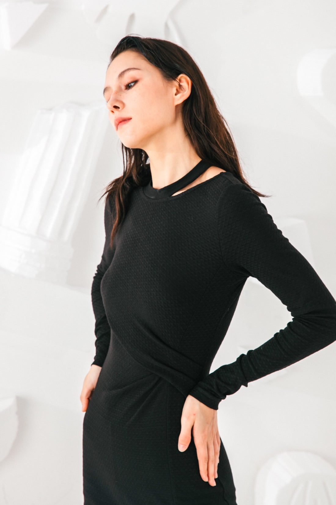SKYE San Francisco SF shop ethical modern minimalist quality women clothing fashion Mélanie Dress black 2