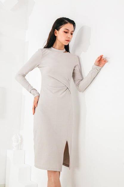 SKYE San Francisco SF shop ethical modern minimalist quality women clothing fashion Mélanie Dress grey 3