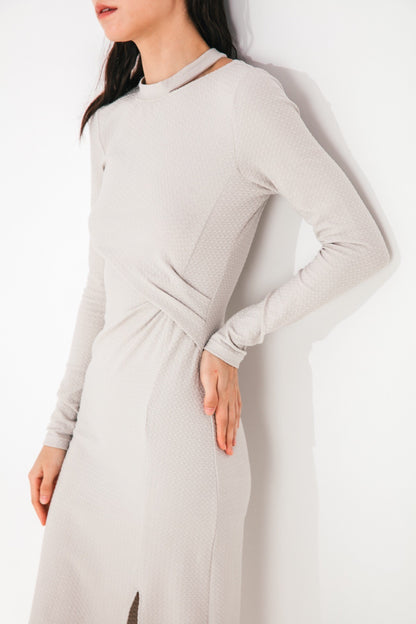 SKYE San Francisco SF shop ethical modern minimalist quality women clothing fashion Mélanie Dress grey 4