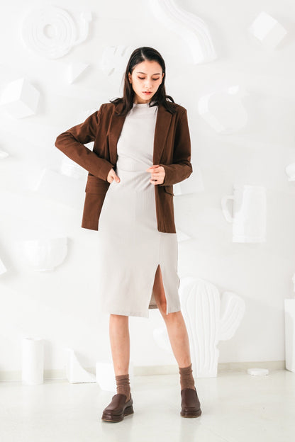 SKYE San Francisco SF shop ethical modern minimalist quality women clothing fashion Mélanie Dress grey 5