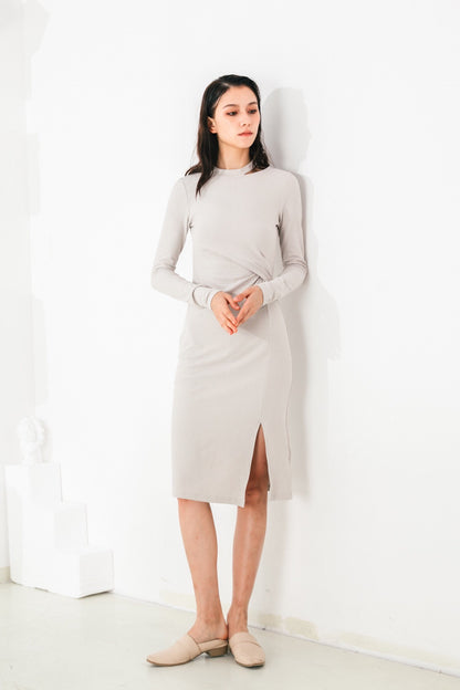 SKYE San Francisco SF shop ethical modern minimalist quality women clothing fashion Mélanie Dress grey