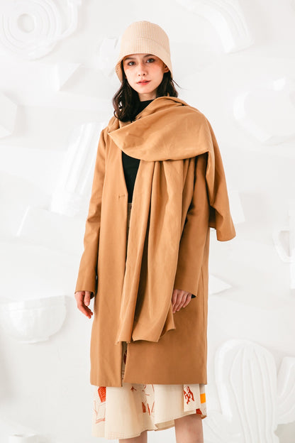 SKYE San Francisco SF shop ethical sustainable modern minimalist elegant quality women clothing fashion brand Fayette Insulated Scarf Coat 4