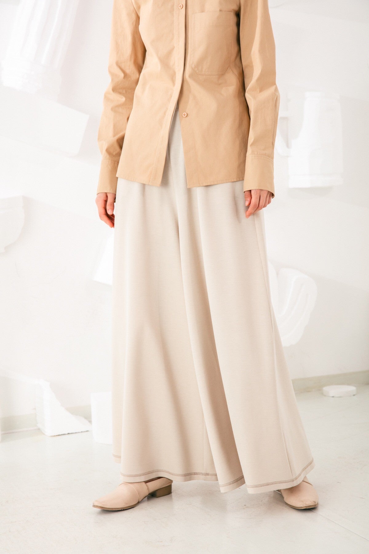 SKYE San Francisco SF shop ethical sustainable modern minimalist quality women clothing fashion Stéphane Pants beige 2